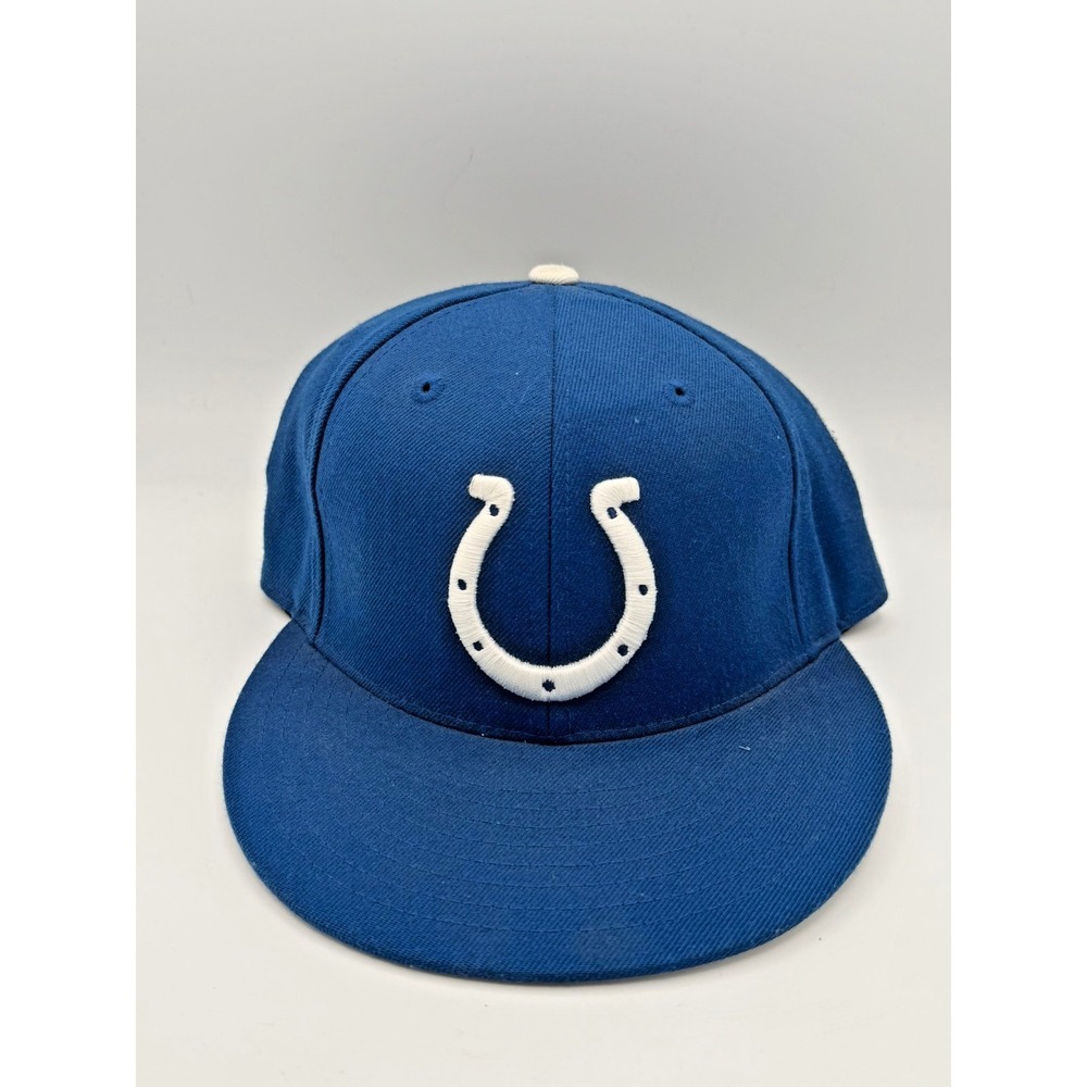 Mitchell & Ness Indianapolis Colts Fitted Hat 7 1/2 Blue NFL‎ Nostalgia Cap